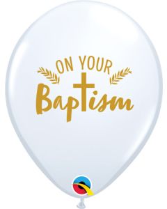 11C ON YOUR BAPTISM CROSS WHITE (BAG50)