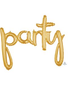 CONSUMER INFLATED LETTER PHRASE SCRIPT PARTY GOLD 39" (PKG)