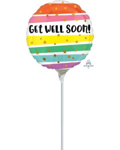 9C GET WELL SOON BOLD STRIPES  AIR FILL ONLY