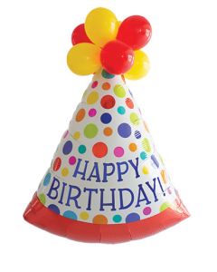 LRG SHP HB PARTY HAT LATEX-ACCENTED 37" (PKG)