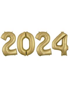 LRG SHP NUMBER BUNCH 2024 WHITE GOLD ANAGRAM (PKG)