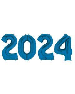 LRG SHP NUMBER BUNCH 2024 BLUE ANAGRAM (PKG)