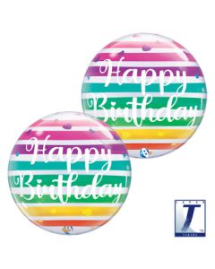 BUBBLE 22C HB BRIGHT RAINBOW STRIPES (PKG)