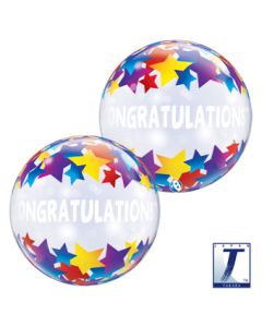 BUBBLE 22C CONGRATULATIONS SHOOTING STARS (PKG)