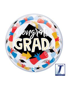 BUBBLE 22C CONGRATS GRAD DIPLOMAS (PKG)
