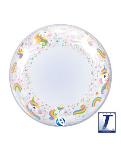 BUBBLE (DECO) 24C UNICORNS AND RAINBOWS (PKG)