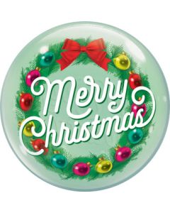 BUBBLE 22C MERRY CHRISTMAS WREATH (PKG)
