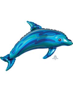 LRG SHP DOLPHIN OCEAN BLUE 37"