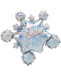 LRG SHP SNOWFLAKE CLUSTER 32" (HOLO)(PKG)(D)