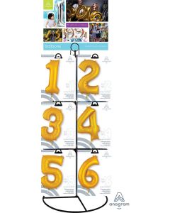 DISPLAY 12 PEG COUNTER SPINNER RACK