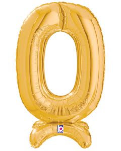 LRG SHP NUMBER 0 GOLD STAND UP AIR FILL 25"(PKG)(D)
