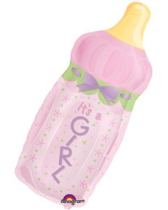 LRG SHP ITS A GIRL BABY BOTTLE 31" (PKG)(D) sale