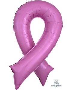 LRG SHP PINK RIBBON BREAST CANCER 36" (PKG)