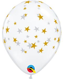5C CONTEMPO STARS ARD CLEAR W/GOLD INK (BAG 100)(D) sale