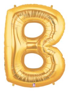 MIN SHP LETTER B GOLD MEGALOON JR. (7") AIR FILL ONLY