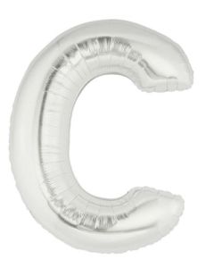 MIN SHP LETTER C SILVER MEGALOON JR. (7") AIR FILL ONLY