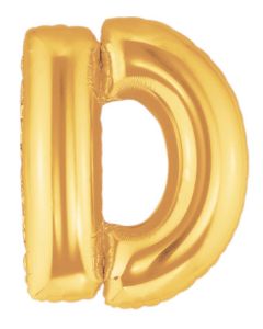 MIN SHP LETTER D GOLD MEGALOON JR. (7") AIR FILL ONLY