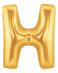 MIN SHP LETTER H GOLD MEGALOON JR. (7") AIR FILL ONLY