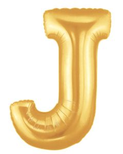 MIN SHP LETTER J GOLD MEGALOON JR. (7") AIR FILL ONLY