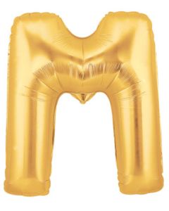 MIN SHP LETTER M GOLD MEGALOON JR. (7") AIR FILL ONLY