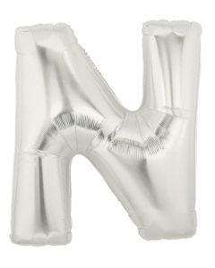 MIN SHP LETTER N SILVER MEGALOON JR. (7") AIR FILL ONLY