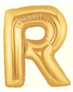 MIN SHP LETTER R GOLD MEGALOON JR. (7") AIR FILL ONLY