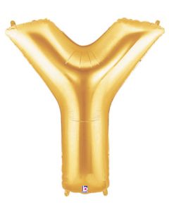 MIN SHP LETTER Y GOLD MEGALOON JR. (7") AIR FILL ONLY