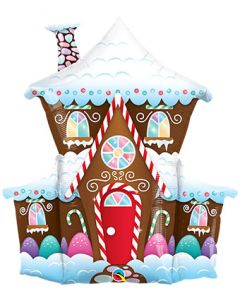 LRG SHP DECORATED GINGERBREAD HOUSE 37" (D) sale
