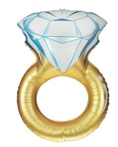 LRG SHP GOLD DIAMOND WEDDING RING 37"