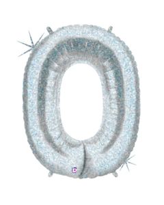 LRG SHP NUMBER 0 HOLOGRAPHIC MEGALOON 34" (PKG)