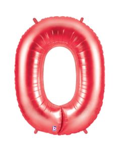 LRG SHP NUMBER 0 RED MEGALOON 34" (PKG)