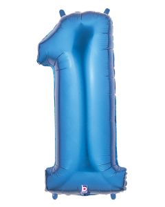 LRG SHP NUMBER 1 BLUE MEGALOON 34" (PKG)