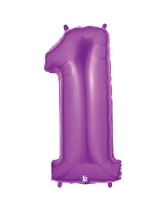 LRG SHP NUMBER 1 PURPLE MEGALOON 34" (PKG)