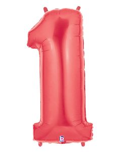 LRG SHP NUMBER 1 RED MEGALOON 34" (SOLD IN 5'S)(D)