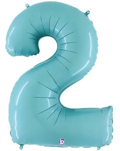 LRG SHP NUMBER 2 PASTEL BLUE MEGALOON 34" (BAG)(D) sale