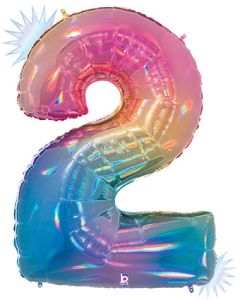 LRG SHP NUMBER 2 OPAL MEGALOON 34" (HOLO)(PKG)