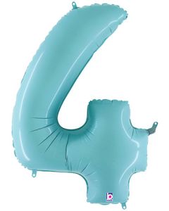 LRG SHP NUMBER 4 PASTEL BLUE MEGALOON 34" (BAG)(D) sale
