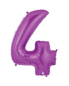 LRG SHP NUMBER 4 PURPLE MEGALOON 34" (PKG)