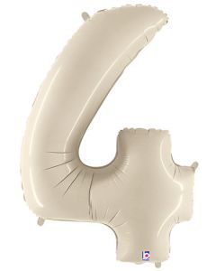 LRG SHP NUMBER 4 WHITE SAND MEGALOON 34" (PKG)