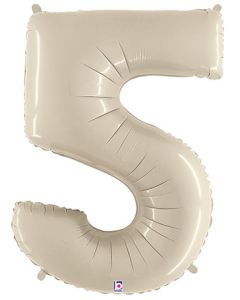 LRG SHP NUMBER 5 WHITE SAND MEGALOON 34" (PKG)