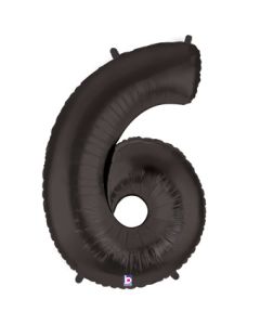 LRG SHP NUMBER 6 BLACK MEGALOON 34" (PKG)