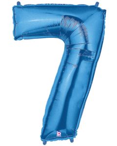 LRG SHP NUMBER 7 BLUE MEGALOON 34" (SOLD IN 5'S)(D)