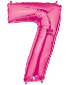 LRG SHP NUMBER 7 PINK MEGALOON 34" (PKG)