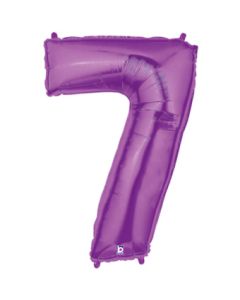 LRG SHP NUMBER 7 PURPLE MEGALOON 34" (PKG)