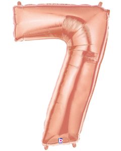 LRG SHP NUMBER 7 ROSE GOLD MEGALOON 34" (PKG)