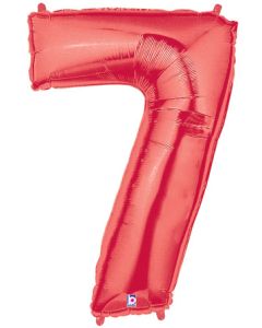 LRG SHP NUMBER 7 RED MEGALOON 34" (PKG)