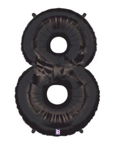 LRG SHP NUMBER 8 BLACK MEGALOON 34" (PKG)
