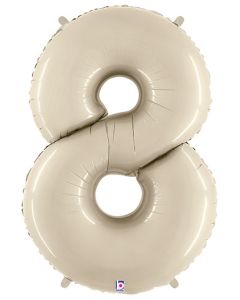 LRG SHP NUMBER 8 WHITE SAND MEGALOON 34" (PKG)