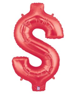 LRG SHP DOLLAR SIGN ($) RED MEGALOON 34" (PKG)(D) sale