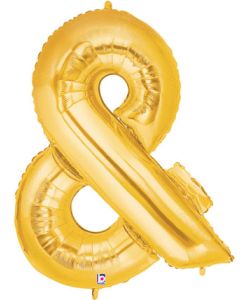 LRG SHP AMPERSAND (&) GOLD MEGALOON 34" (PKG)(D) sale